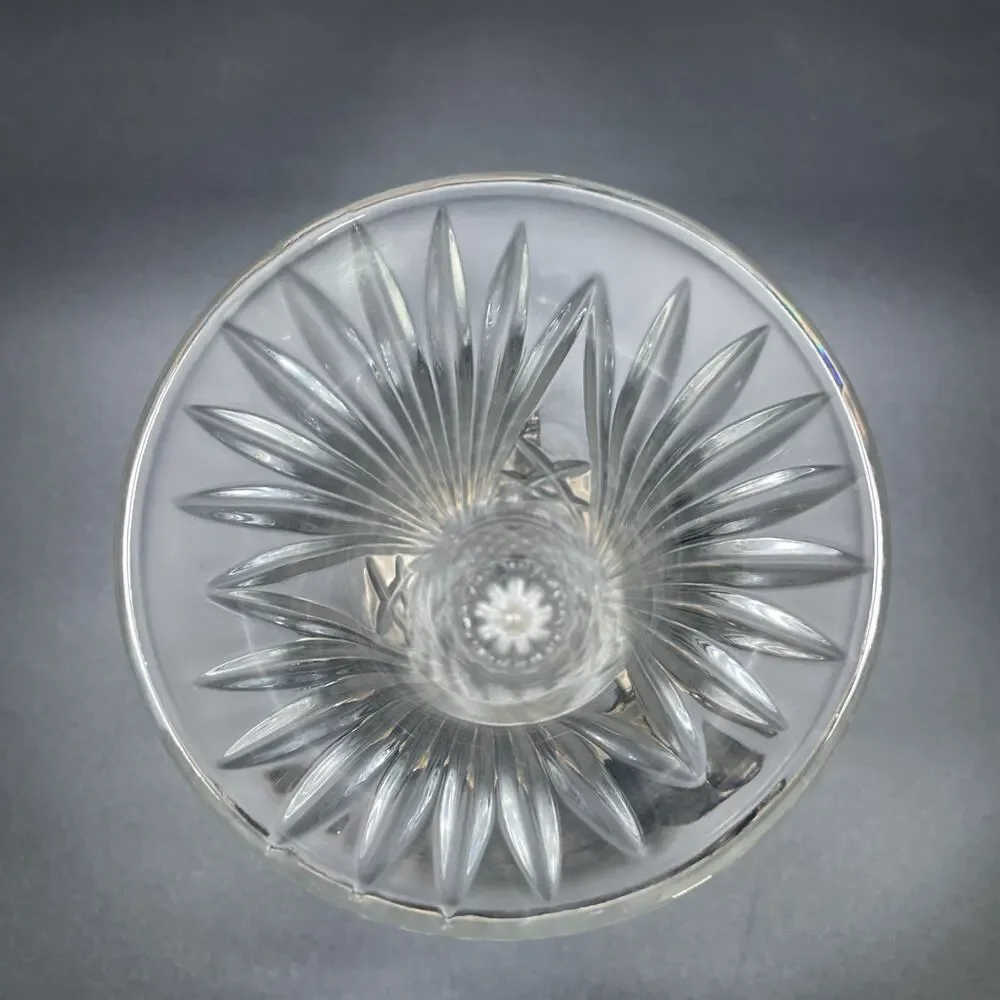 Vintage Godinger Shannon Crystal Vase 11” Cut Glass w/Silver Plated Ornate Stand